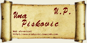 Una Pisković vizit kartica